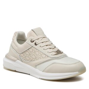 Sneakersy Calvin Klein - Flexi Runner - Mono HW0HW01437 Dk Ecru/Silver Mink Mono 0F7.