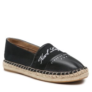 Espadrilky KARL LAGERFELD - KL80123 Black Lthr & Textile.