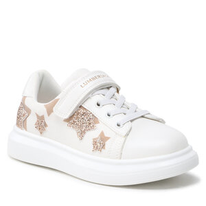 Topánky Lumberjack - 1 VELCRO AND ELASTIC LACE SNEAKER WHITE/GOLD.