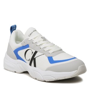 Sneakersy Calvin Klein Jeans - Retro Tennis Mesh YM0YM00638 White/BLue 0LI.