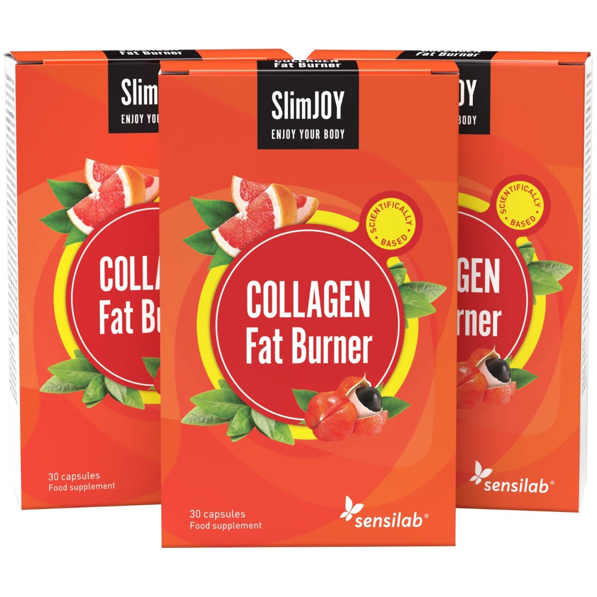Collagen Fat Burner: 1+2 kaupan päälle - rasvanpoltto kapselit termogeenisellä vaikutuksella|3 x 30 kapselia | SlimJOY.