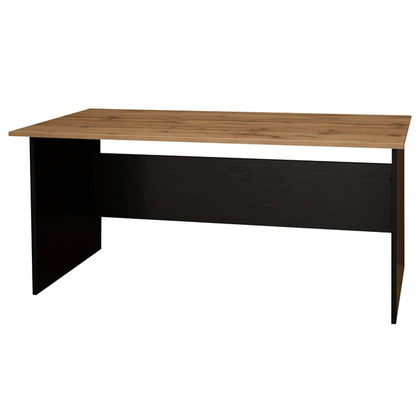 Sconto Písací stôl BÁRA SC 208 dub wotan/čierna.