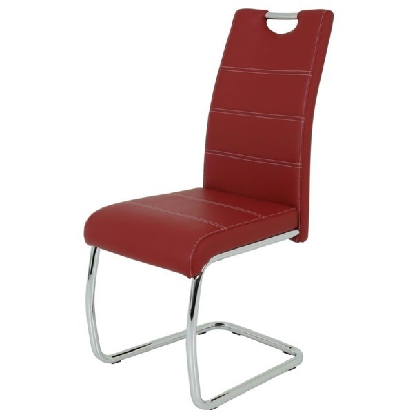 Sconto Jedálenská stolička FLORA S bordová, syntetická koža.