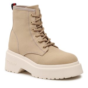 Členková obuv Tommy Jeans - Lace Up Festiv Boots EN0EN02133 Gentle Gold AB9.