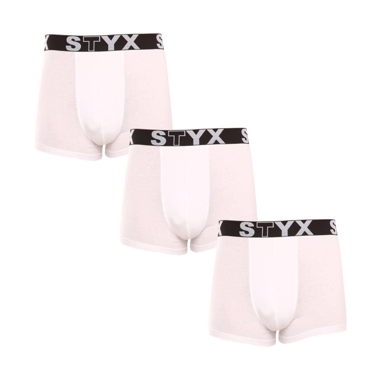 3PACK pánske boxerky Styx športová guma biele (3G1061) L, trenky.
Doprajte si pohodlie, ktoré vydrží celý deň, s pánskymi boxerkami Styx v klasických farbách.
Kvalitný materiál pre maximálne pohodlie
Boxerky sú vyrobené z prvotriednej zmesi bavlny a umelých vlákien.
Praktický dizajn a česká precíznosť
Boxerky Styx majú kratšie nohavice, ktoré sa nikde nezhrňujú a poskytujú maximálnu voľnosť pohybu.
Prečo si vybrať boxerky Styx

Česká kvalita: navrhnuté a vyrobené v Českej republike, čo zaručuje najvyššiu kvalitu spracovania.
Prémiové materiály: kombinácia bavlny, modalu a elastanu pre maximálne pohodlie.
Univerzálny dizajn: kratšie nohavičky a štýlová športová guma na každú príležitosť.

Spodná bielizeň Styx je jednou z najobľúbenejších
Česká značka Styx je medzi zákazníkmi známa najmä vďaka svojej spodnej bielizni s neotrelými vzormi vo výrazných farbách.
Ako sa mám starať o svoje boxerky Styx?

Perte ich pri teplote 30 °C s jemným pracím prostriedkom, aby bol materiál stále mäkký a príjemný.
Sušenie: Sušička sa neodporúča, boxerky sušte voľne na vzduchu, aby si zachovali svoj tvar.
Žehlenie: V prípade potreby žehlite pri nízkej teplote, aby si materiál zachoval svoju mäkkosť.

Tip: Staňte sa expertom na údržbu spodnej bielizne vďaka tipom v našom článku a doprajte svojim obľúbeným kúskom starostlivosť, ktorú si zaslúžia.