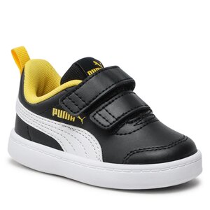 Topánky Puma - Courtflex V2 V Inf 371544 27 Puma Black/White/Pele Yellow.
