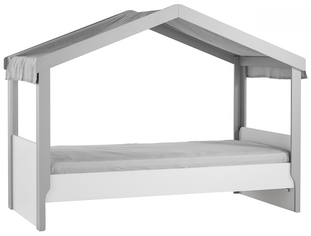 Domčeková posteľ 90x200 s látkovou strieškou spencer - biela/šedá.

 

Jednoduchá detská posteľ so zaoblenými rohmi poskytuje maximálne pohodlie a bezpečie.

 

Domčeková posteľ 90x200 s látkovou strieškou sa skladá z týchto prvkov:


	Detská posteľ 90x200 Spencer - 94,2x59x203,8cm (š, v, h)
	Strieška k detskej posteli Spencer – 213x161x101cm (š, v, h)
	Látková strieška Spencer


 

Všetky produkty z kolekcie Spencer nájdete nižšie v súvisiacich produktoch.