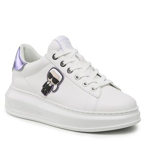 Sneakersy Karl Lagerfeld - KL62530 White Lthr W/Lilac.