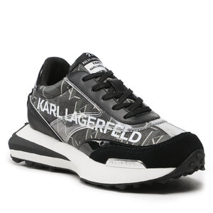 Sneakersy KARL LAGERFELD - KL62928 Black Lthr Textile.