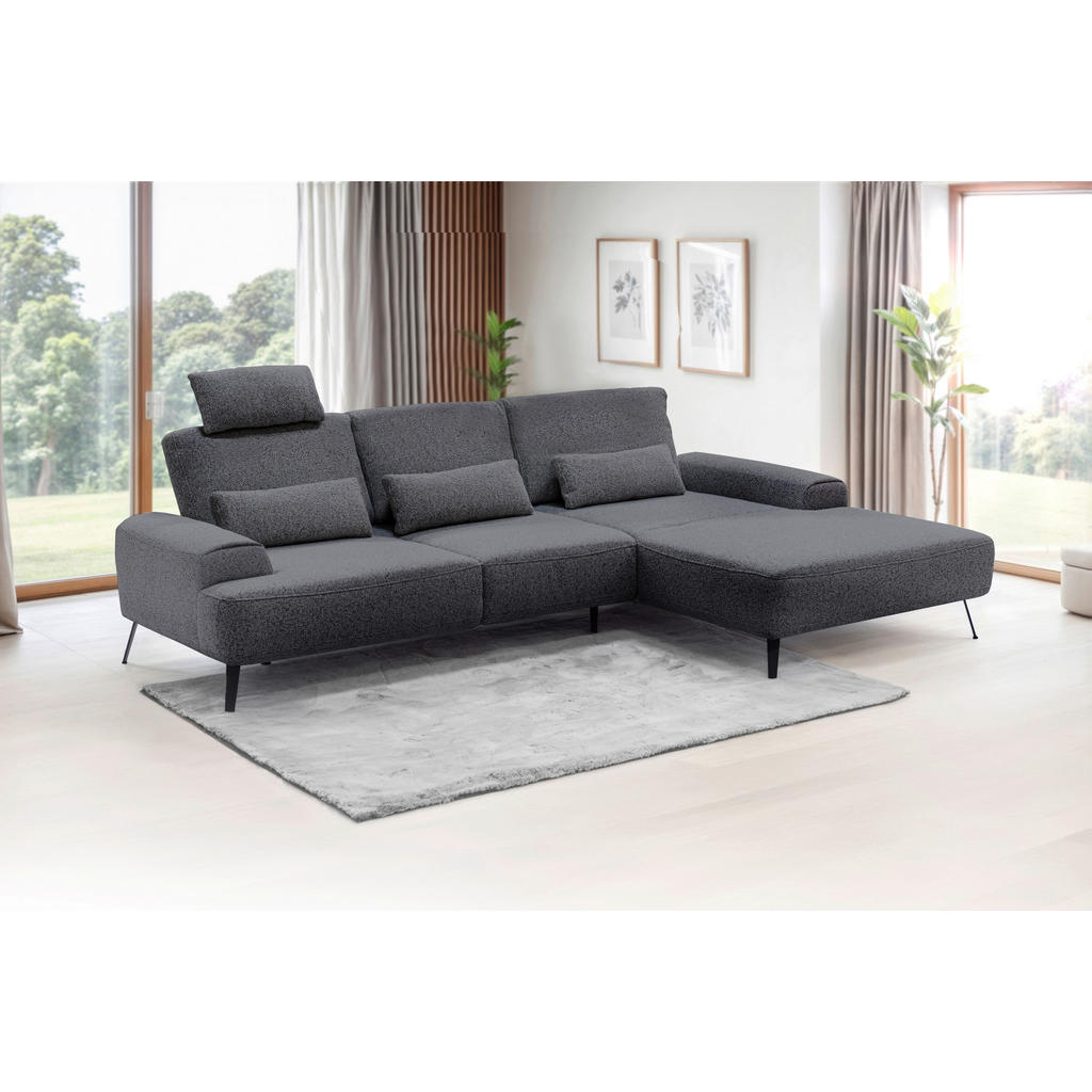 Livetastic ROHOVÁ SEDAČKA, textil, tmavosivá.