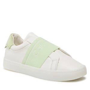 Sneakersy Calvin Klein - Clean Cupsole Slip On-He HW0HW01416 Marshmallow/Spirit Green 01U.