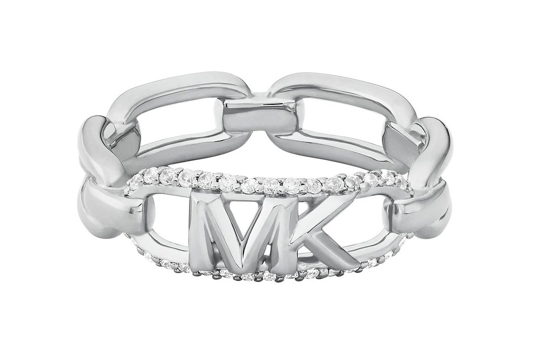 Michael Kors Strieborný prsteň so zirkónmi Premium MKC1658CZ040 52 mm.