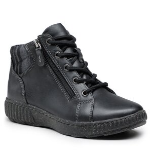 Členková obuv Clarks - Caroline Park 261677024 Black Leather.