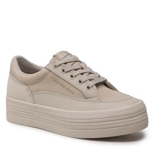 Sneakersy Calvin Klein Jeans - Vulc Flatf Low Cut Mix Material YW0YW00864 Eggshell 0GD.