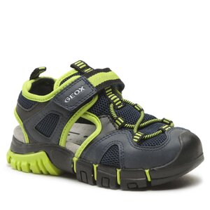 Sandále Geox - J Sandal Dynomix Boy J35GHA014MEC0749 M Navy/Lime.