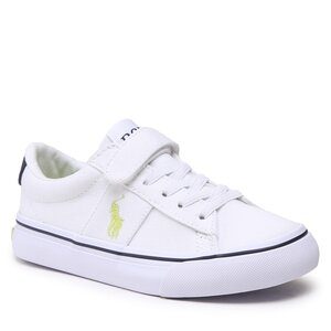 Tenisky Polo Ralph Lauren - Sayer Ps RF104093 White Recycled Canvas/Navy/Citron w/ Citron PP.
