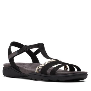 Sandále Clarks - Amanda Tealite 26171125 Black Nubuck.