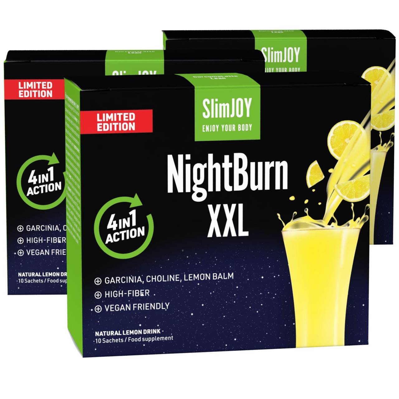 NightBurn EXTREME Ananas - rajoitettu versio: 1+2 kaupan päälle| Rasvanpolttojuoma, joka polttaa rasvaa nukkuessa | Ilman kofeiinia | 30 päivän ohjelm.