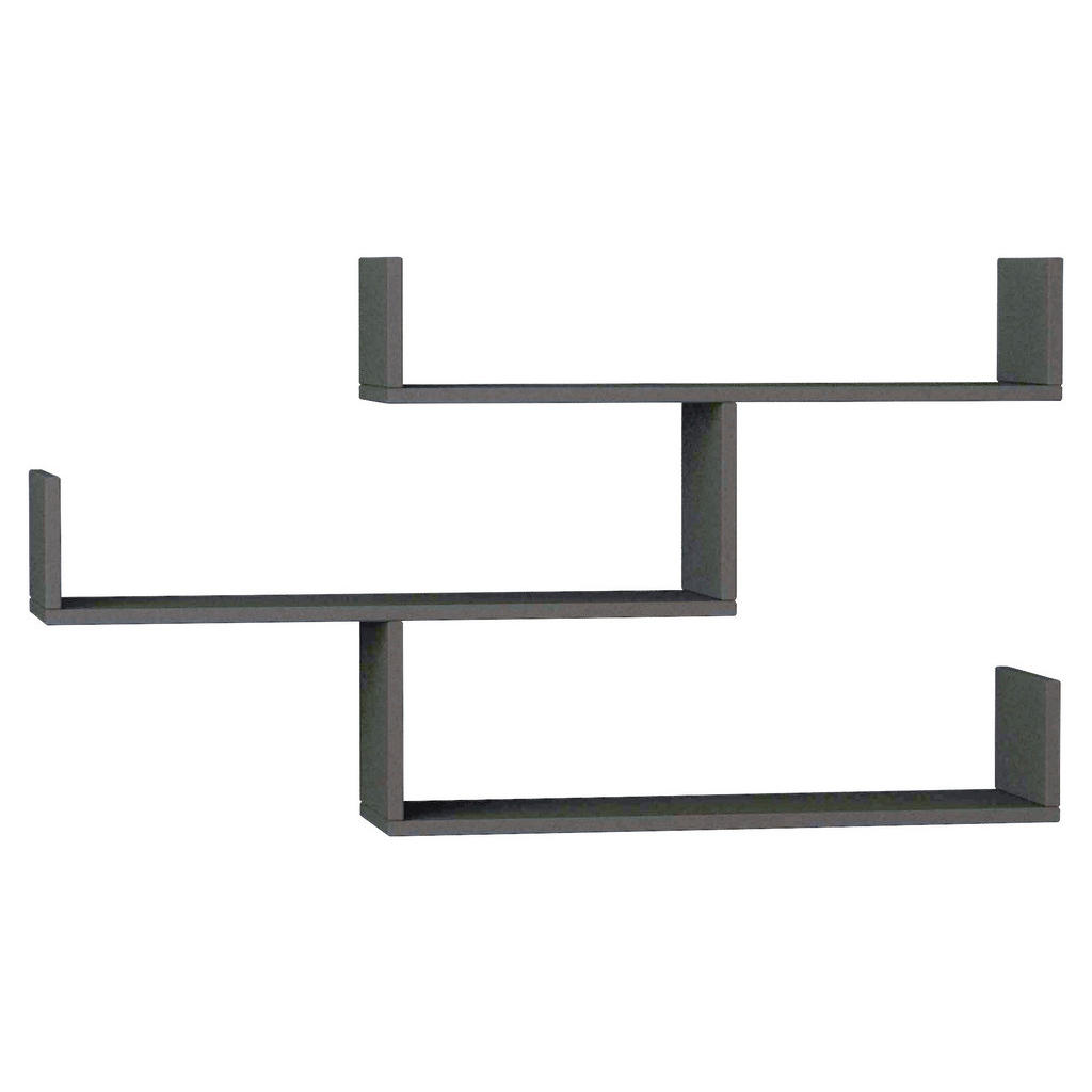 Livetastic NÁSTENNÝ REGÁL, antracitová.