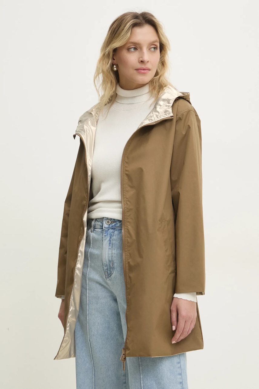 Obojstranná bunda Answear.LAB béžová farba, prechodná.