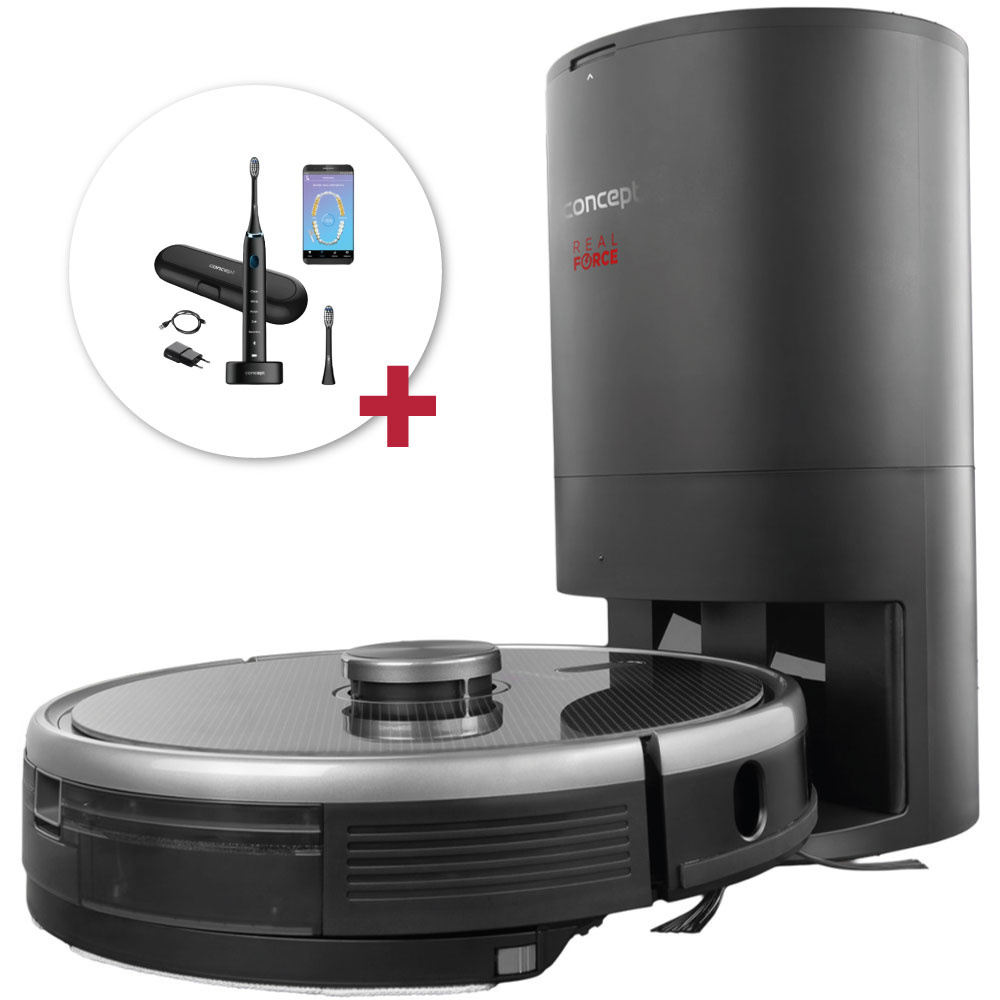 Concept VR3520 3v1 Real Force Laser Complete Clean Care UVC - Robotický vysávač a mop.


	3 v 1 vysáva, mopuje a sterilizuje
	UVC sterilizačný režim
	BLDC motor so sacím výkonom 3300 Pa
	Samovyprázdňovacia stanica na odpad
	Trojstupňová filtrácia s HEPA filtrom 13
	Plánovanie upratovania, zóny upratovania, 3 funkcie
	Ovládanie cez domáceho asistenta Amazon Alexa/Google Home
	Výdrž batérie až 250 minút
	Navigácia LaserTec 2.0
	Aplikácia Concept Robot v češtine (+ SK, EN, DE, PL, RO, HU)
	Robot hovorí česky (+ SK, EN, DE, PL, RO, HU)


60-dňová záruka na testovanie

Kúpou tohto vysávača do 31.12.2025 získate možnosť využiť 60-dňovú záruku na testovanie.

Chcete využiť túto akciu?

Predstavenie robotického vysávača Concept VR3520

Robotický vysávač Concept VR3520 je vybavený UVC sterilizačnou LED technológiou, vyspelou laserovou navigáciou LaserTec 2.0, ktorá podrobne naskenuje vašu domácnosť a vytvorí presnú mapu na plánovanie upratovania.



Dokonalá orientácia

Vyspelá laserová navigácia LaserTec 2.0 podrobne naskenuje vašu domácnosť a vytvorí presnú mapu na plánovanie upratovania.



Automatické rozdelenie miestností

Inteligentná funkcia ROOMPLAN 3.0 vám ušetrí veľa času a zároveň uľahčí orientáciu vo vašej aplikácii.