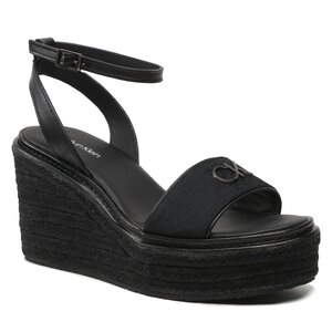 Espadrilky Calvin Klein - Wedge 50Hh W/Hw HW0HW01490 Black/Mono 0GN.
