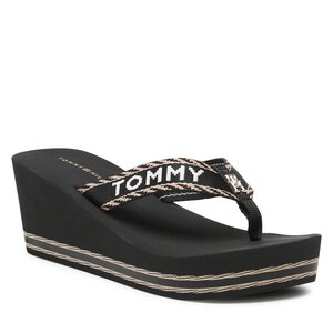 Žabky Tommy Hilfiger - Webbing H Wedge Sandal FW0FW07149 Black BDS.