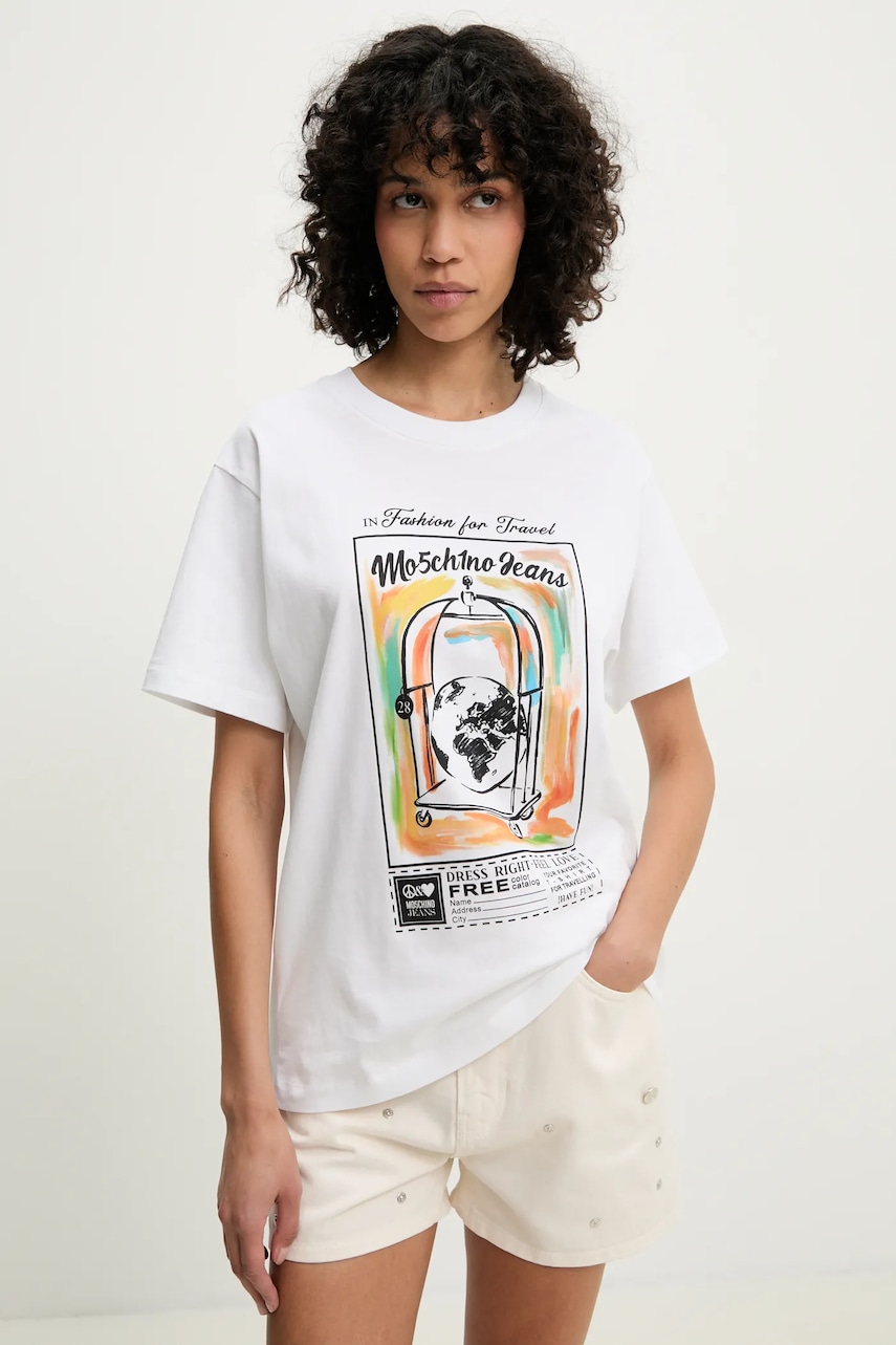 Bavlnené tričko Moschino Jeans.