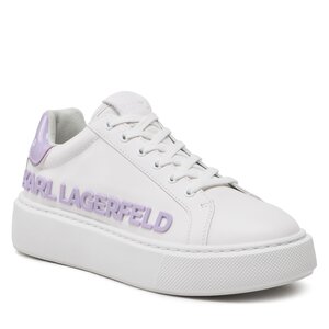 Sneakersy KARL LAGERFELD - KL62210 White Lthr w/Lilac.