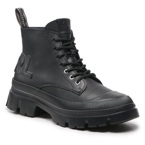 Outdoorová obuv KARL LAGERFELD - KL25230 Black Lthr/Mono.