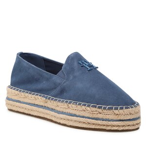 Espadrilky Tommy Hilfiger - Th Suede Flatform Espadrille FW0FW07069 Blue Coast DBX.