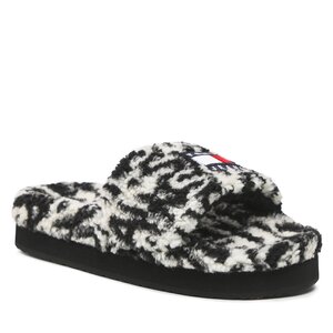 Papuče Tommy Jeans - Slipper EN0EN02041 Black/White 0GJ.