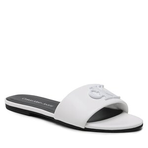 Šľapky Calvin Klein Jeans - Flat Sandal Slide Hw YW0YW00952 White YBR.