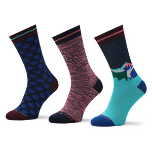 Súprava 3 párov vysokých pánskych ponožiek Scotch & Soda - 169445 Combo A 0218.