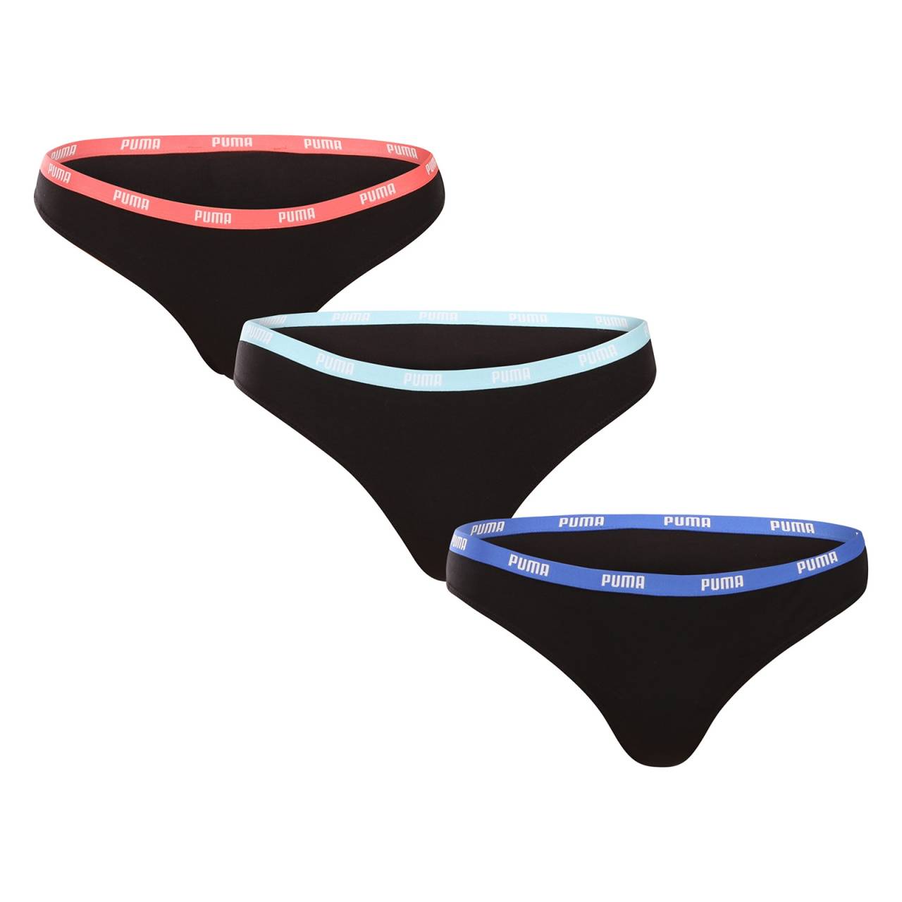 3PACK dámské tanga Puma čierná (503008001 009) L.
Ak hľadáte spodnú bielizeň, ktorá je pod oblečením takmer neviditeľná, pohodlná a zároveň štýlová, vyberte si dámske tangá Puma.
Pohodlný materiál na každodenné nosenie
Tanga Puma sú vyrobené z vysoko kvalitnej bavlny s elastanom.
Moderný dizajn a sofistikovaný strih
Tanga sú navrhnuté tak, aby boli neviditeľné pod oblečením – ideálne pre tesné nohavice alebo šaty.
Prečo by ste mali mať tangá Puma vo svojom šatníku

Neviditeľné pod oblečením: Ideálna voľba pre tesné oblečenie.
Pohodlná bavlnená zmes: Pohodlie a priedušnosť po celý deň.
Elastický pás s logom Puma: štýlový detail a istota, že vaše spodné prádlo zostane na mieste.
Univerzálny kúsok: vhodný na každodenné nosenie aj na zvláštne príležitosti.

Spodné prádlo Puma nie je určené len pre športovcov
Značka Puma je známa po celom svete predovšetkým vďaka oblečeniu a spodnému prádlu, ktoré nosia slávni športovci.
Ako sa starať o dámske tangá Puma
Aby vaše obľúbené spodné prádlo zostalo dlho v perfektnom stave, odporúčame dodržiavať tieto pokyny na údržbu.

Pranie: Perať pri 30 °C na jemný cyklus.
Sušenie: Nevhodné na sušenie v sušičke.
Žehlenie: Nežehlite – materiál sa prirodzene vyhladí a elastan by sa mohol poškodiť.

Tip: Staňte sa odborníkom na starostlivosť o spodnú bielizeň vďaka tipom v našom článku a poskytnite svojim obľúbeným kúskom starostlivosť, ktorú si zaslúžia.
