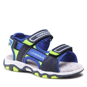 Topánky Lumberjack - SANDAL 2 BANDS ROYAL BLUE/ACID GREEN.