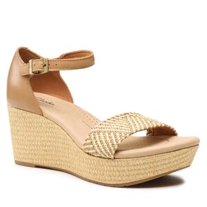 Sandále Clarks - Rose Ease 26171322 Light Tan Lea.