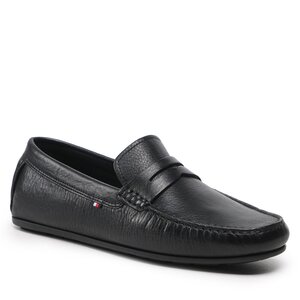 Mokasíny Tommy Hilfiger - Casual Hilfiger Leather Driver FM0FM04446 Black BDS.