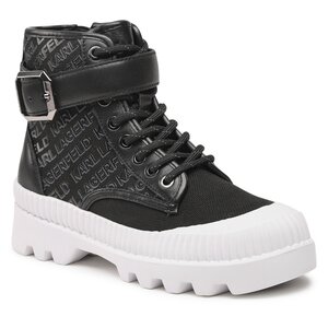 Outdoorová obuv KARL LAGERFELD - KL42546 Black Lthr/Textile.