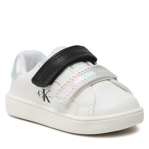 Sneakersy Calvin Klein Jeans - Low Cut Velcro Sneaker -V1A9-80467-1355 M White/Silver/Black Y220.