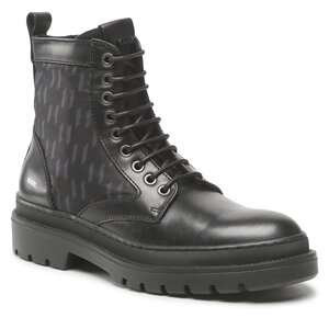 Outdoorová obuv Karl Lagerfeld - KL11256 Black Lthr & Textile Mono.