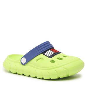 Šľapky Tommy Hilfiger - Flag Comfy Sandal T3X2-32915-0083 S Lime Green/Royal A352.