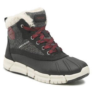 Čižmy Geox - J Flexyper B.B Abx E J269XE-0NY32 C0031 S Dk Grey/Bordeaux.