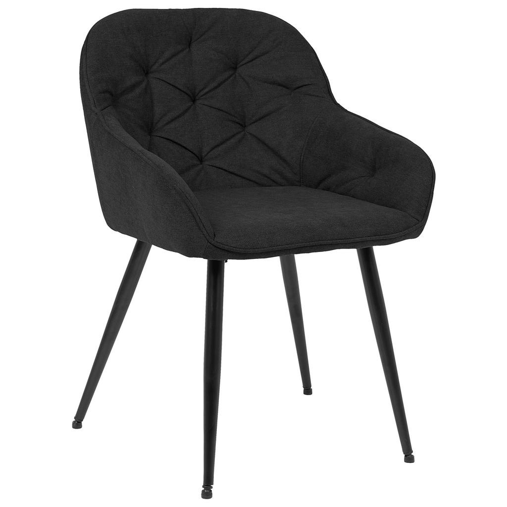 Livetastic STOLIČKA S PODRÚČKAMI, železo, tkaná textília, antracitová.