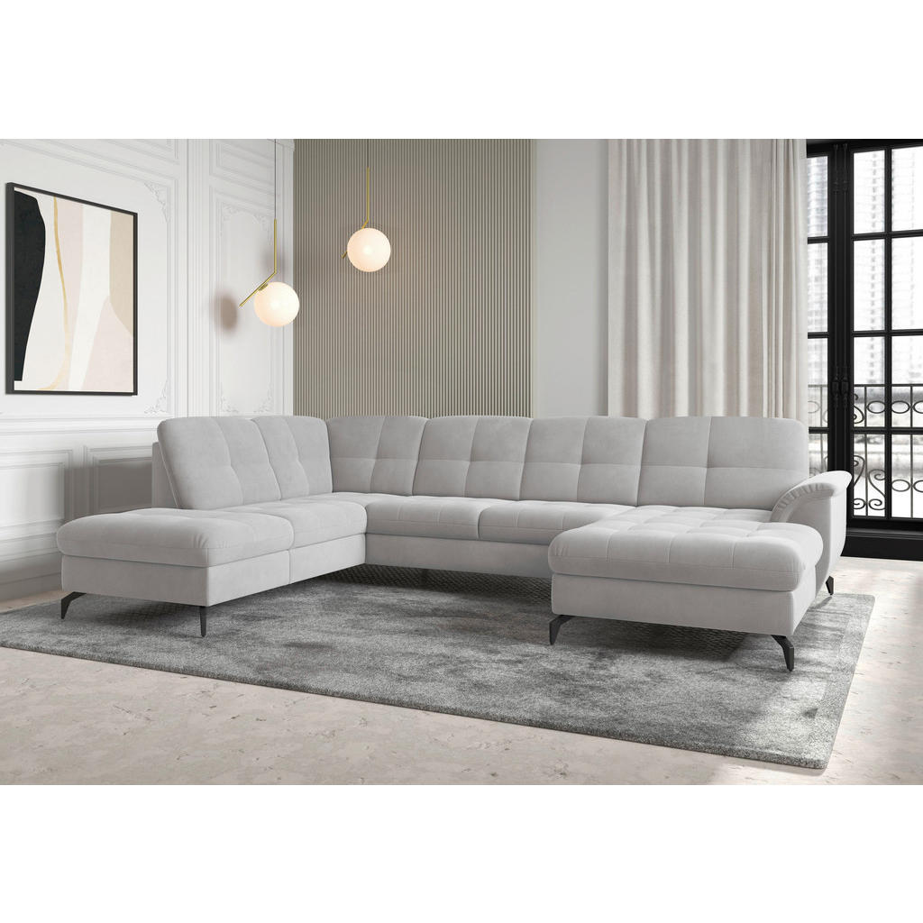 Sit & More SEDACIA SÚPRAVA, textil, strieborná.