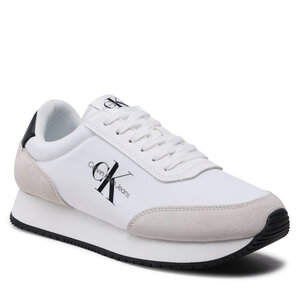 Sneakersy Calvin Klein Jeans - Retro Runner Su-Ny Mono YM0YM00683 White/Black 0K4.