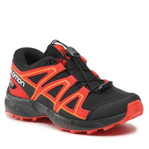 Topánky Salomon - Speedcross Cswp J 471234 09 M0 Black/Fiery Red/Shocking Orange.