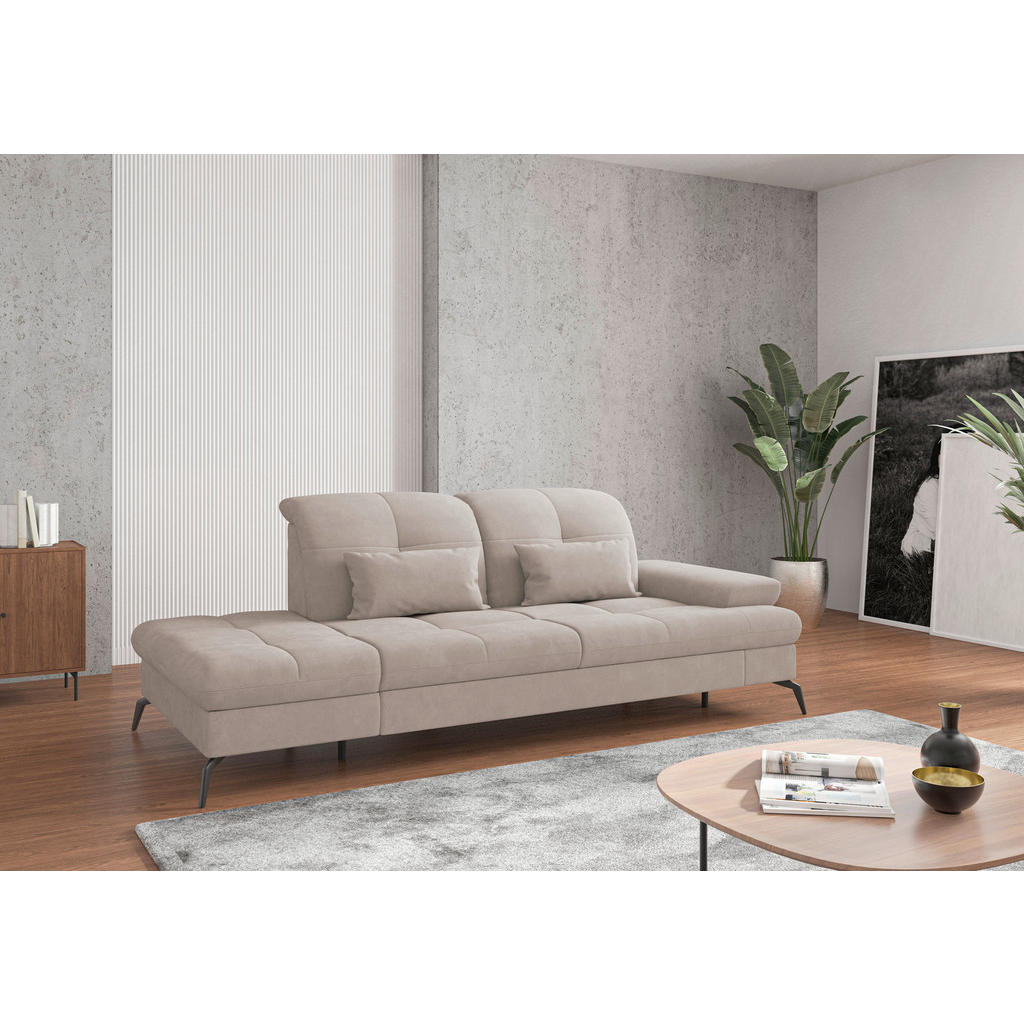 Sit & More LEŇOŠKA, textil, sivobéžová.