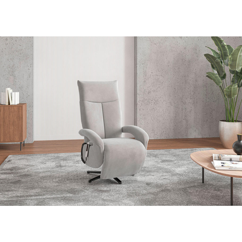 Sit & More KRESLO, textil, strieborná.