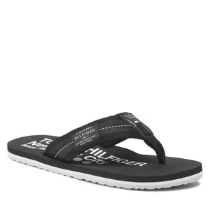 Žabky Tommy Hilfiger - Hilfiger Patch Bech Sandal FM0FM04410 Black BDS.